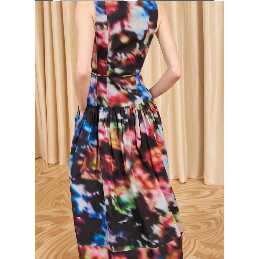 NEW ULLA JOHNSON kiran midi dress in aura - Picture 4 of 4